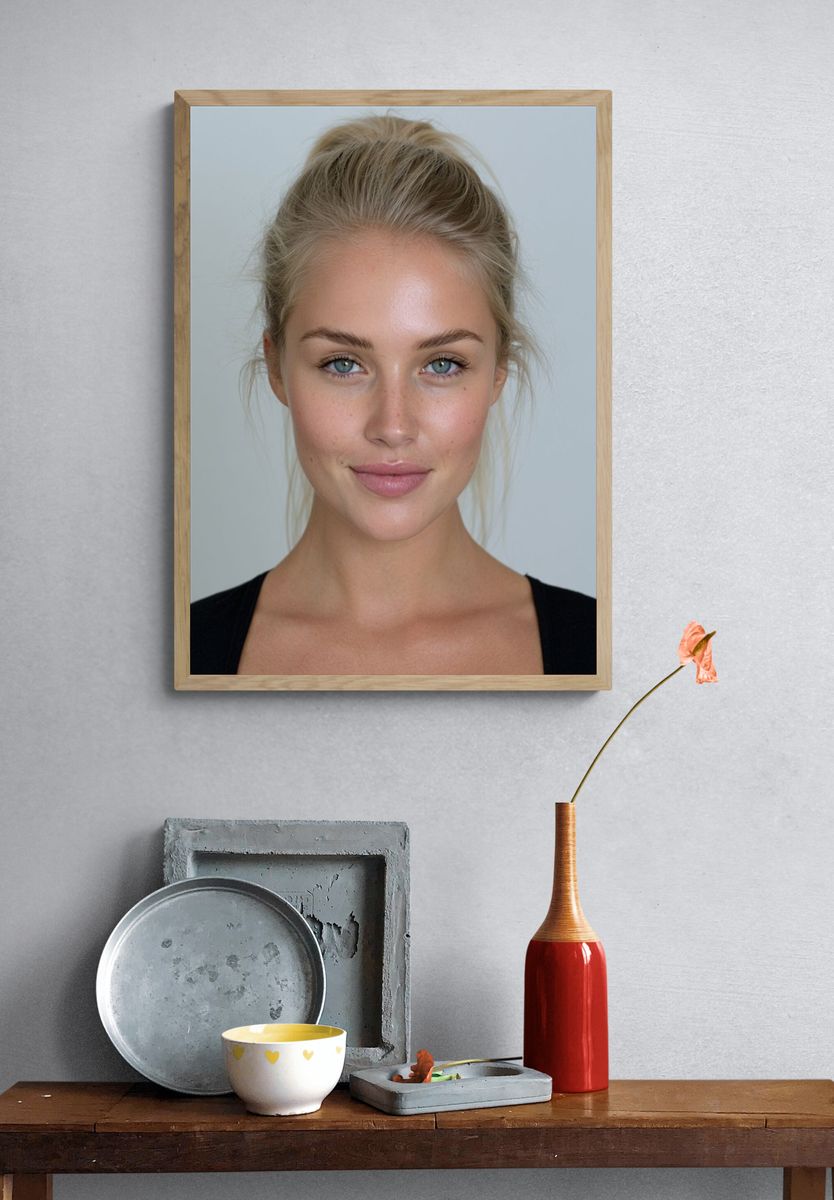 Blonde Portrait Photography Poster. — room view 3
