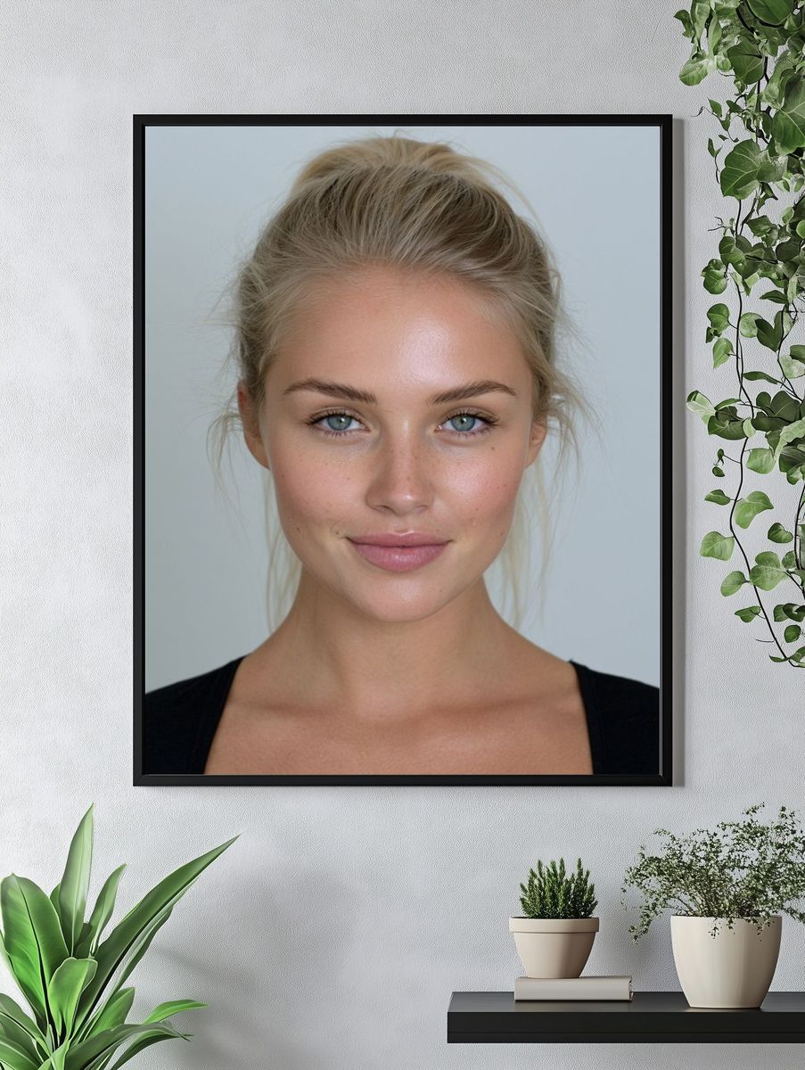 Blonde Portrait Photography Poster. — room view 4