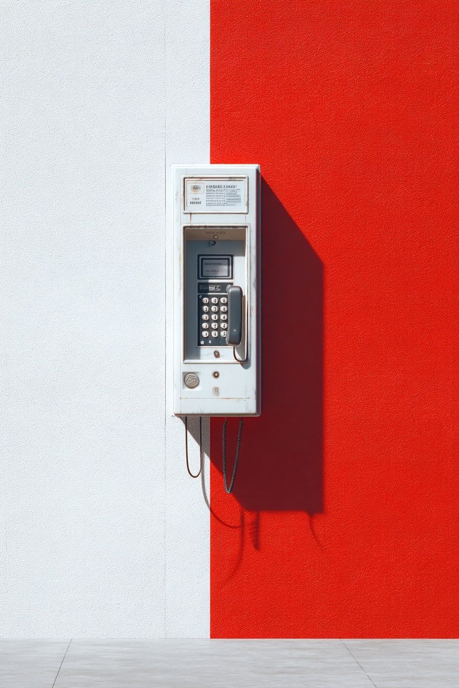 Vintage Payphone — Photography Print. poster — photography art