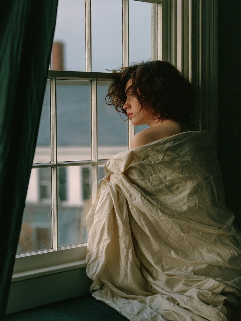 Window Portrait Photography Poster. poster — photography art
