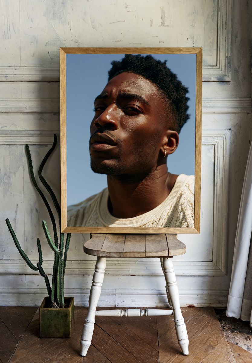 Portrait in Sunlight Photography Poster. room preview