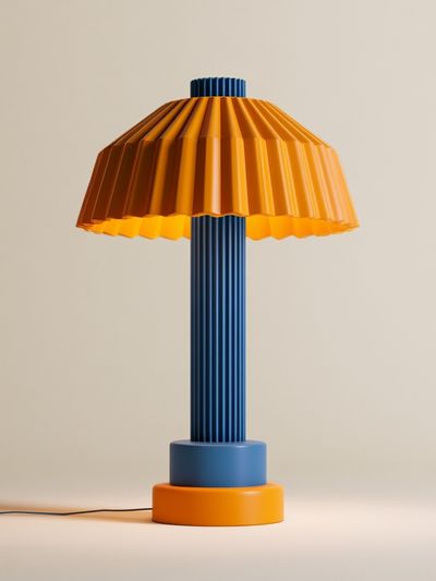 Color Block Table Lamp Photography Print.