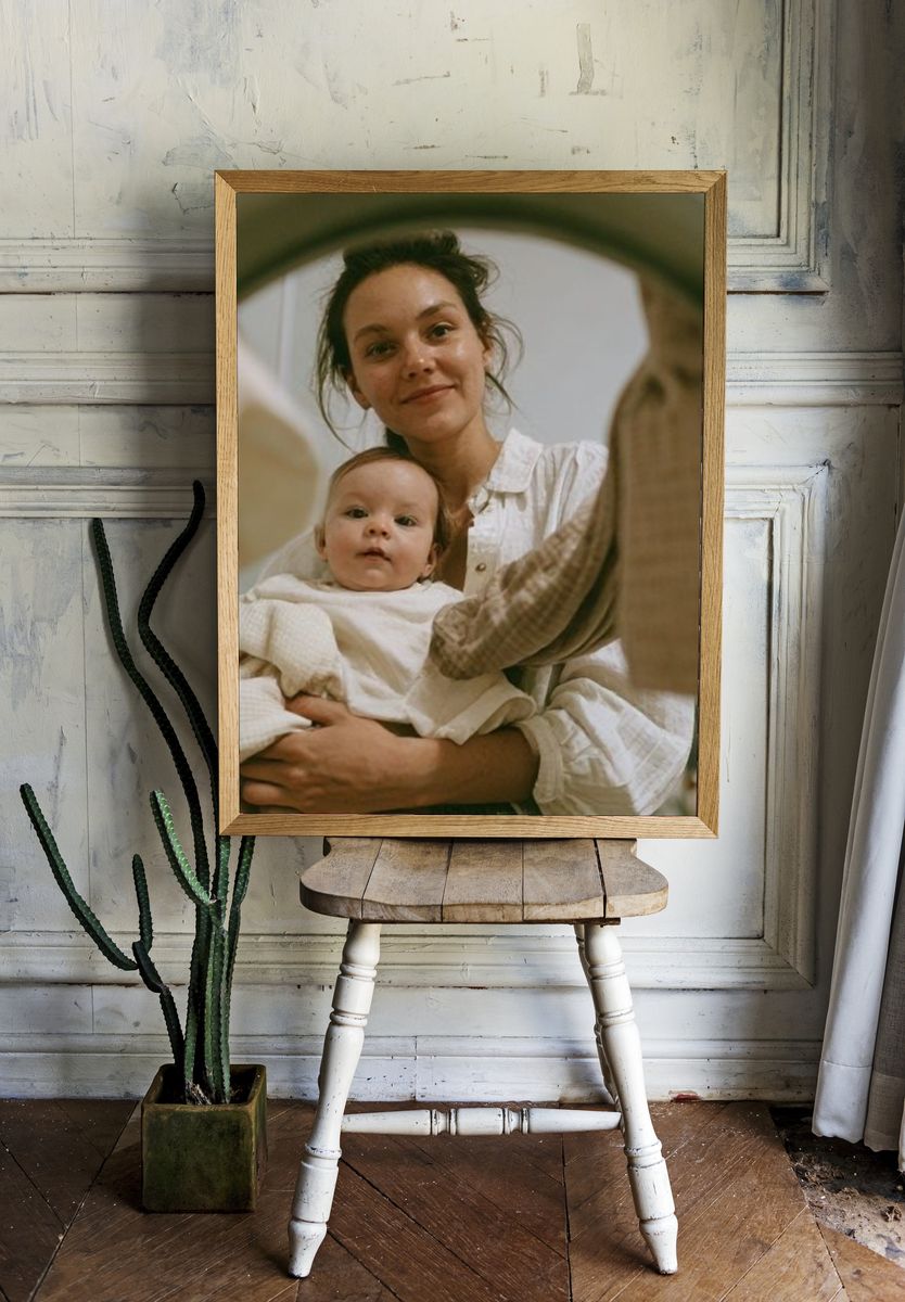 Mother and Baby Portrait Photography Poster. — room view 1