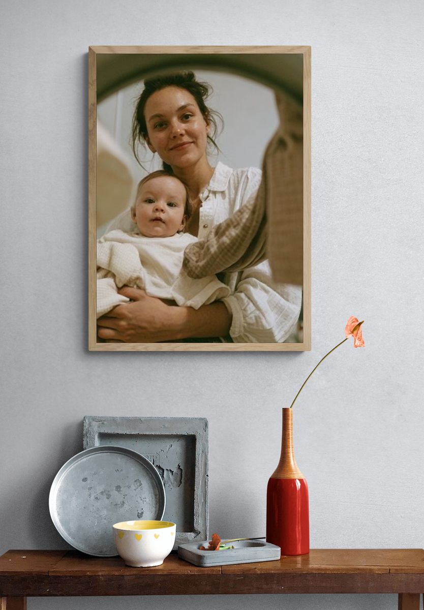 Mother and Baby Portrait Photography Poster. — room view 3