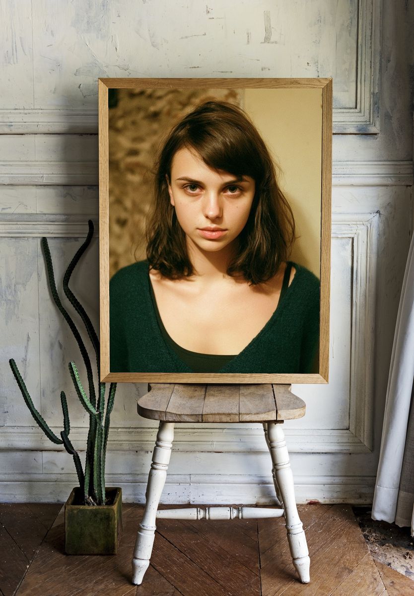 Intense Portrait Photography Poster. room preview