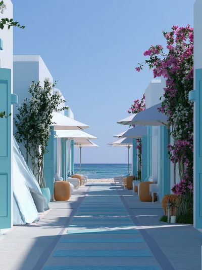 Santorini Seaside Path Photography Poster. poster print