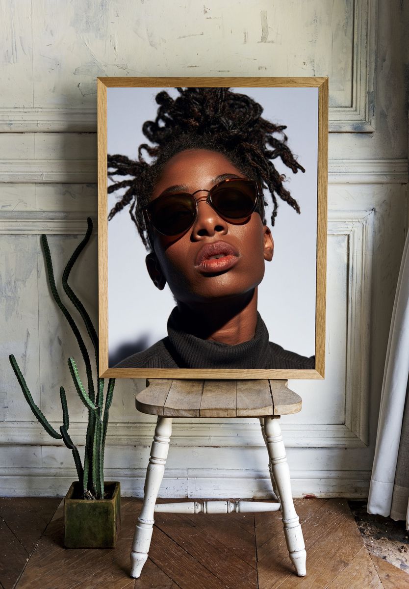 Sunglasses Portrait Photography Poster. — room view 1