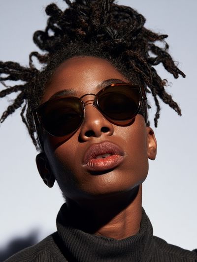 Sunglasses Portrait Photography Poster. poster