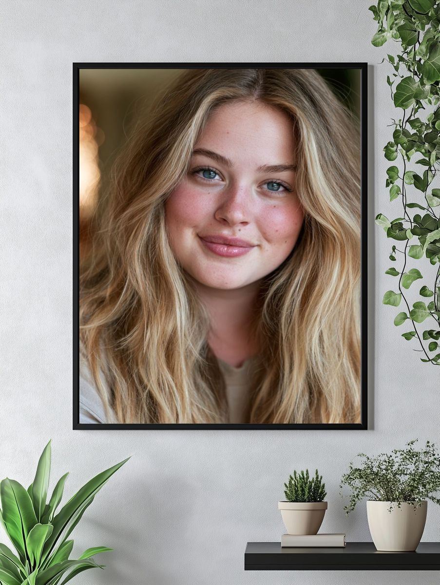 Blonde Portrait Photography Poster. — room view 4