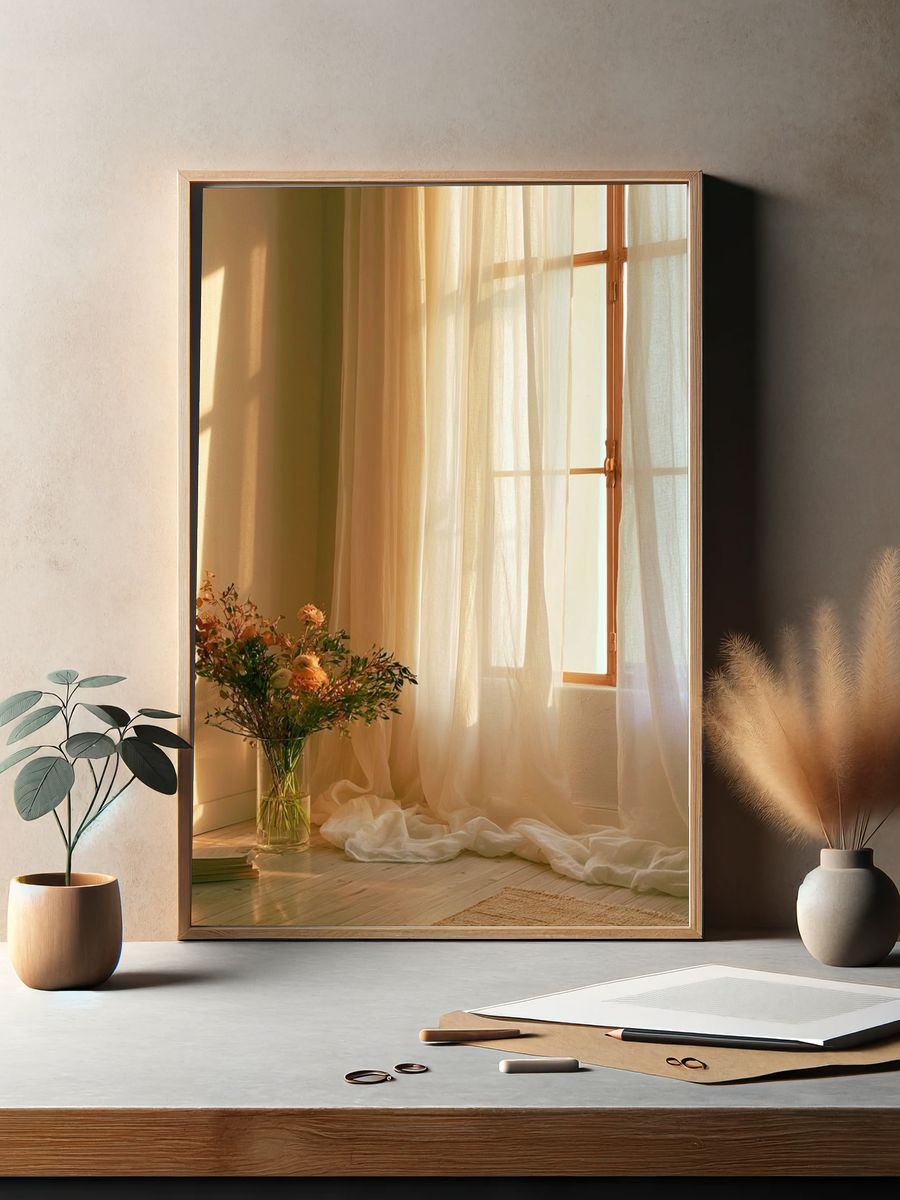 Sunlit Window Still Life Print. — room view 2
