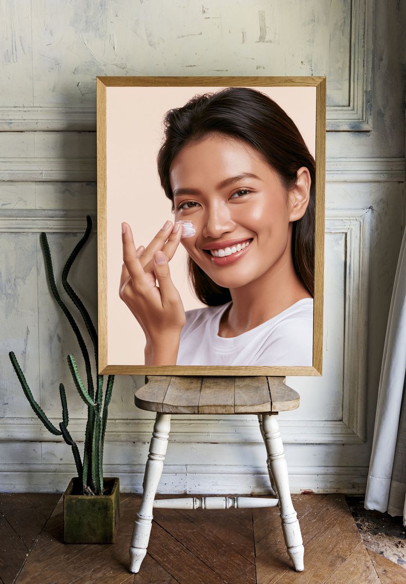 Radiant Skincare Portrait Print. room preview