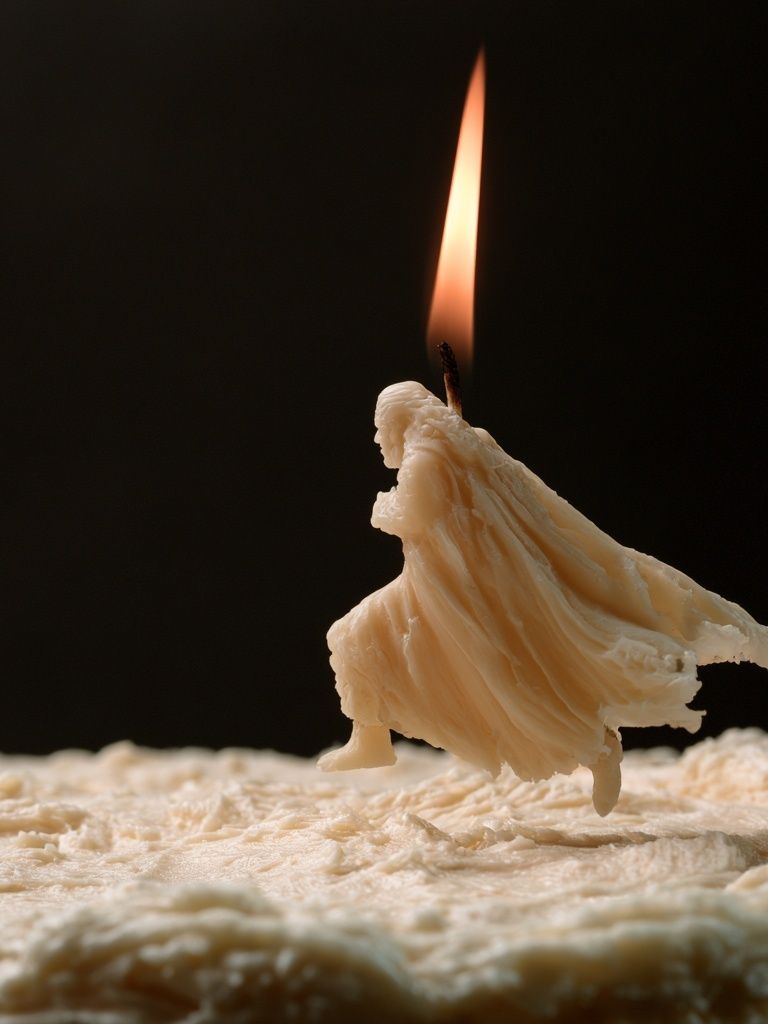 Melting Candle Flame Photography Poster. poster detail
