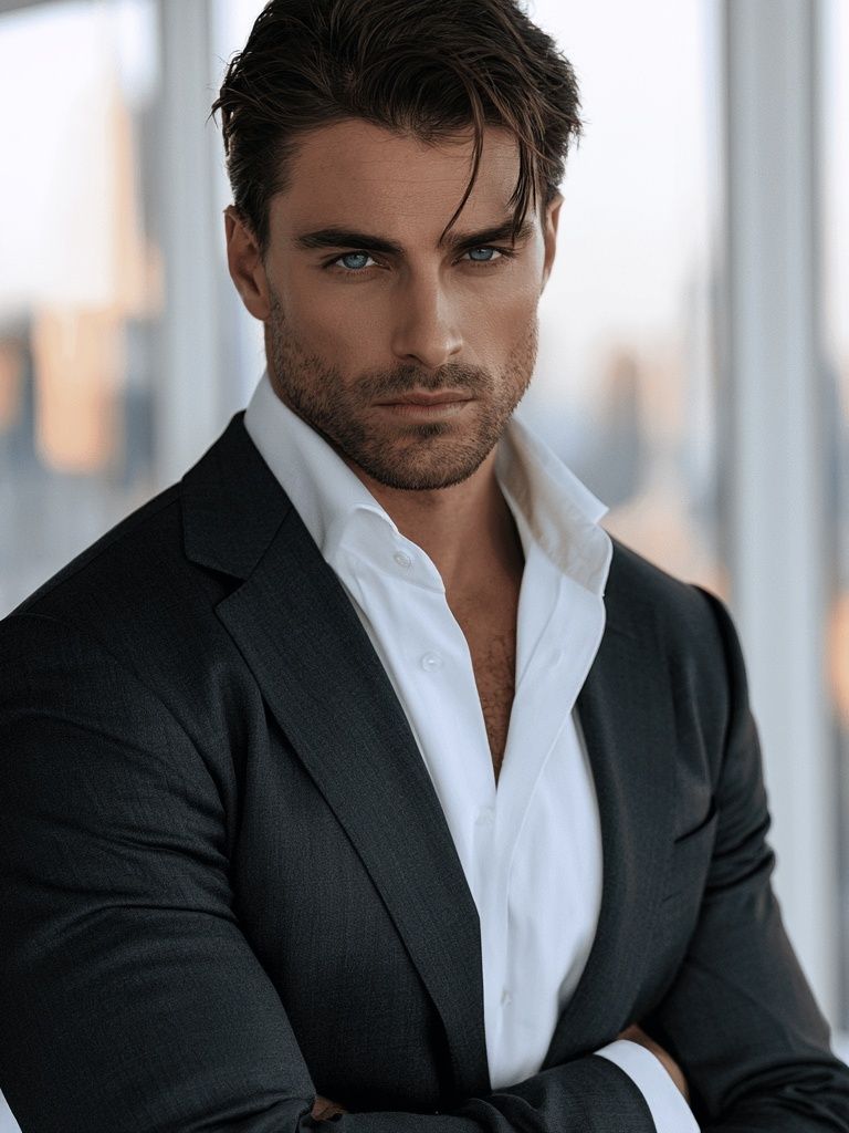 Suited Male Portrait Photography Poster. poster — photography art