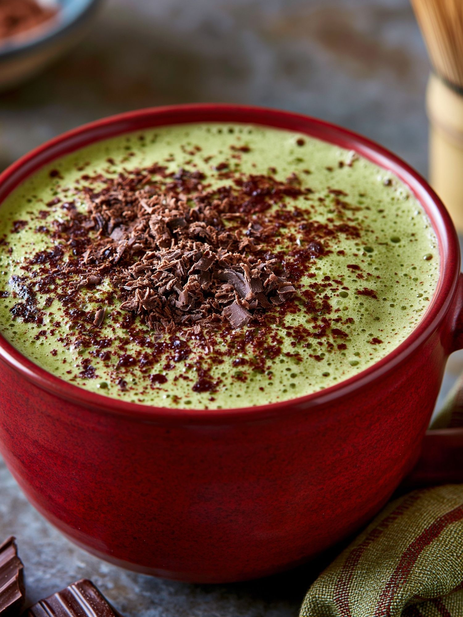 Matcha Chocolate Mug Photography Poster. poster detail