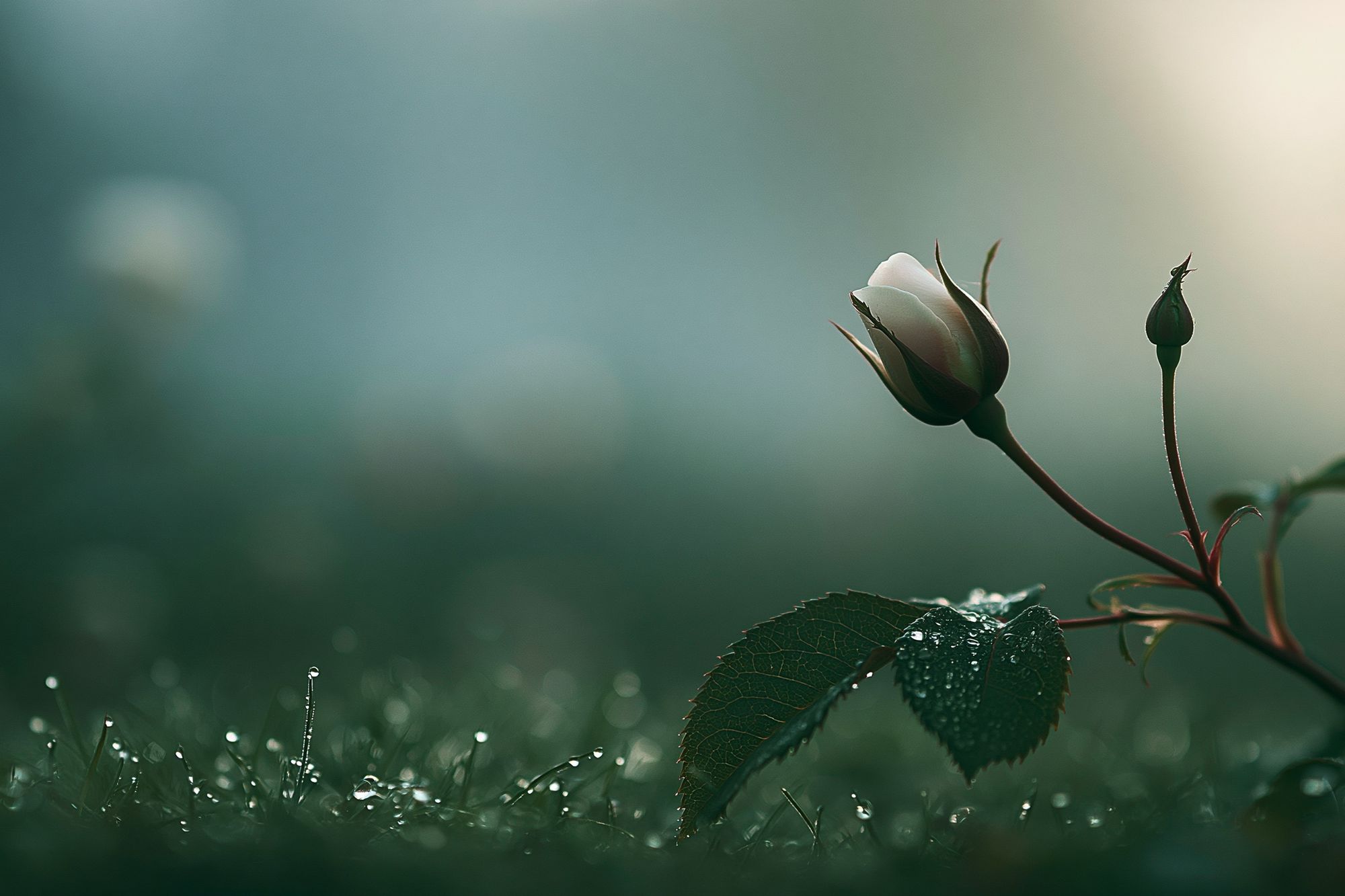 Morning Rose Bud Photography Poster. poster — photography art
