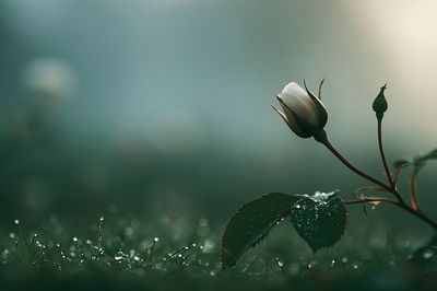 Morning Rose Bud Photography Poster. poster