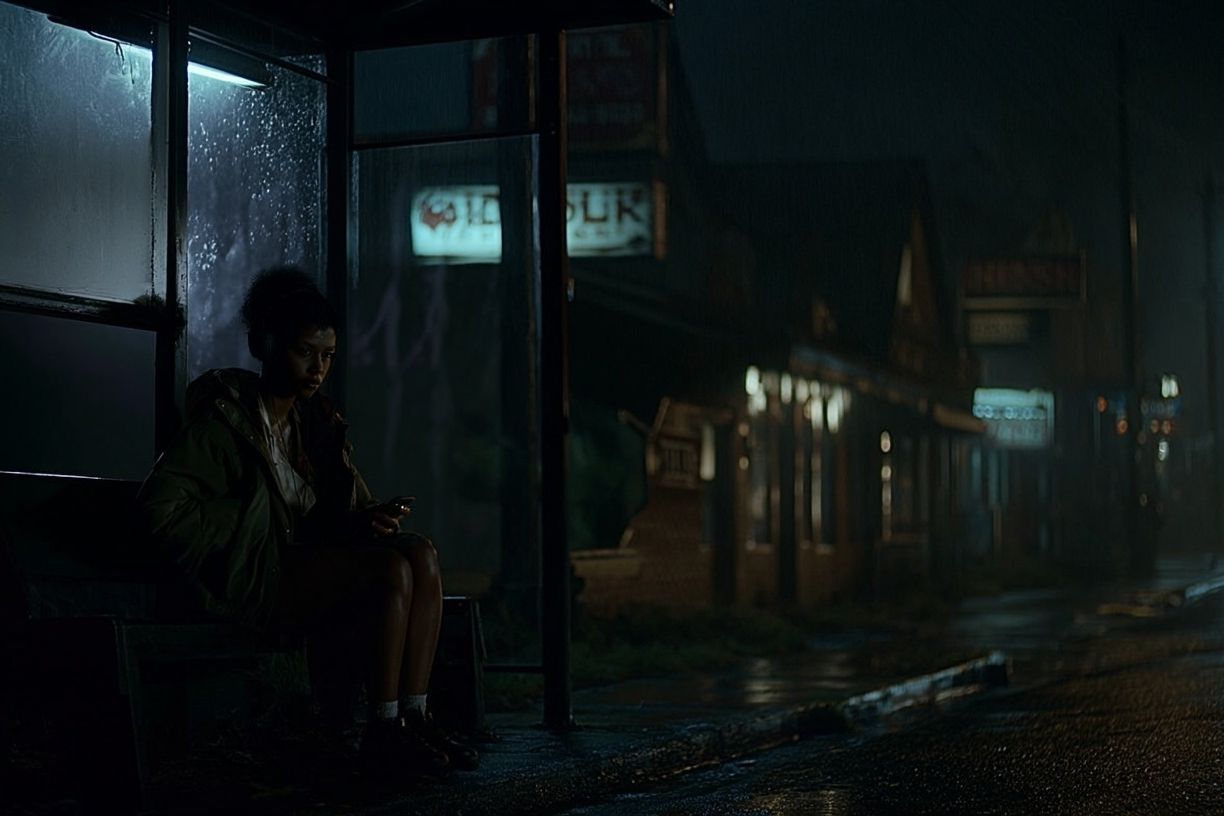 Rainy Night Street Photography Poster. poster — photography art