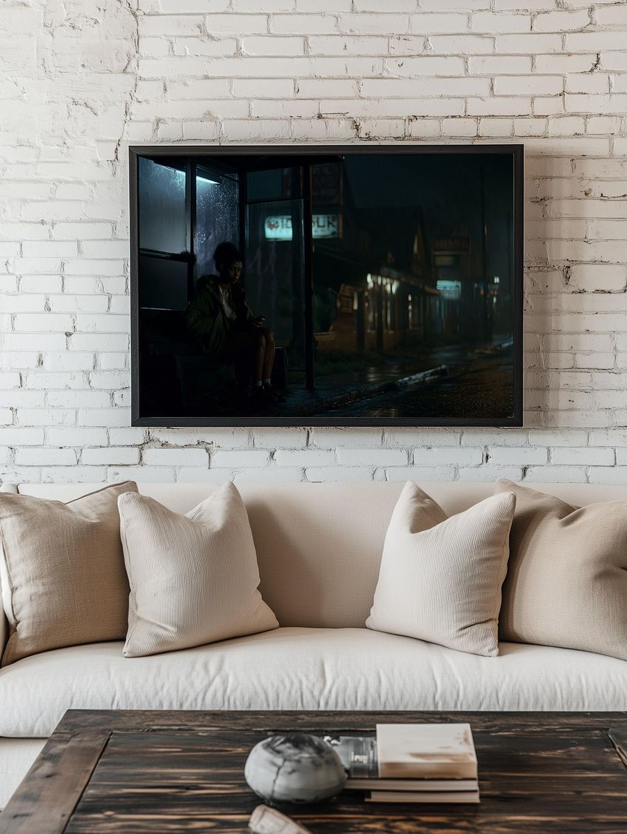 Rainy Night Street Photography Poster. room preview