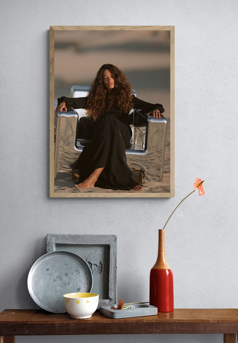 Desert Chair Portrait Poster. — room view 3