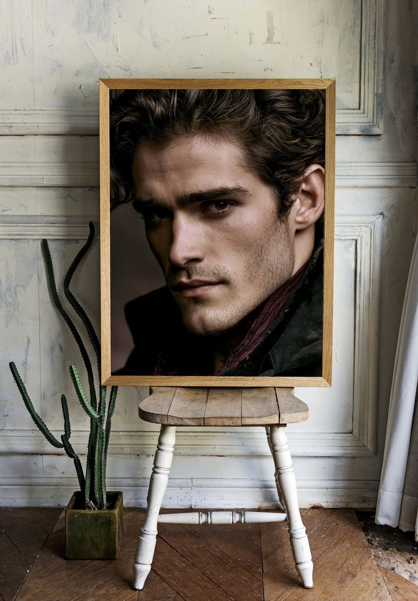 Moody Male Portrait Photography Poster. room preview