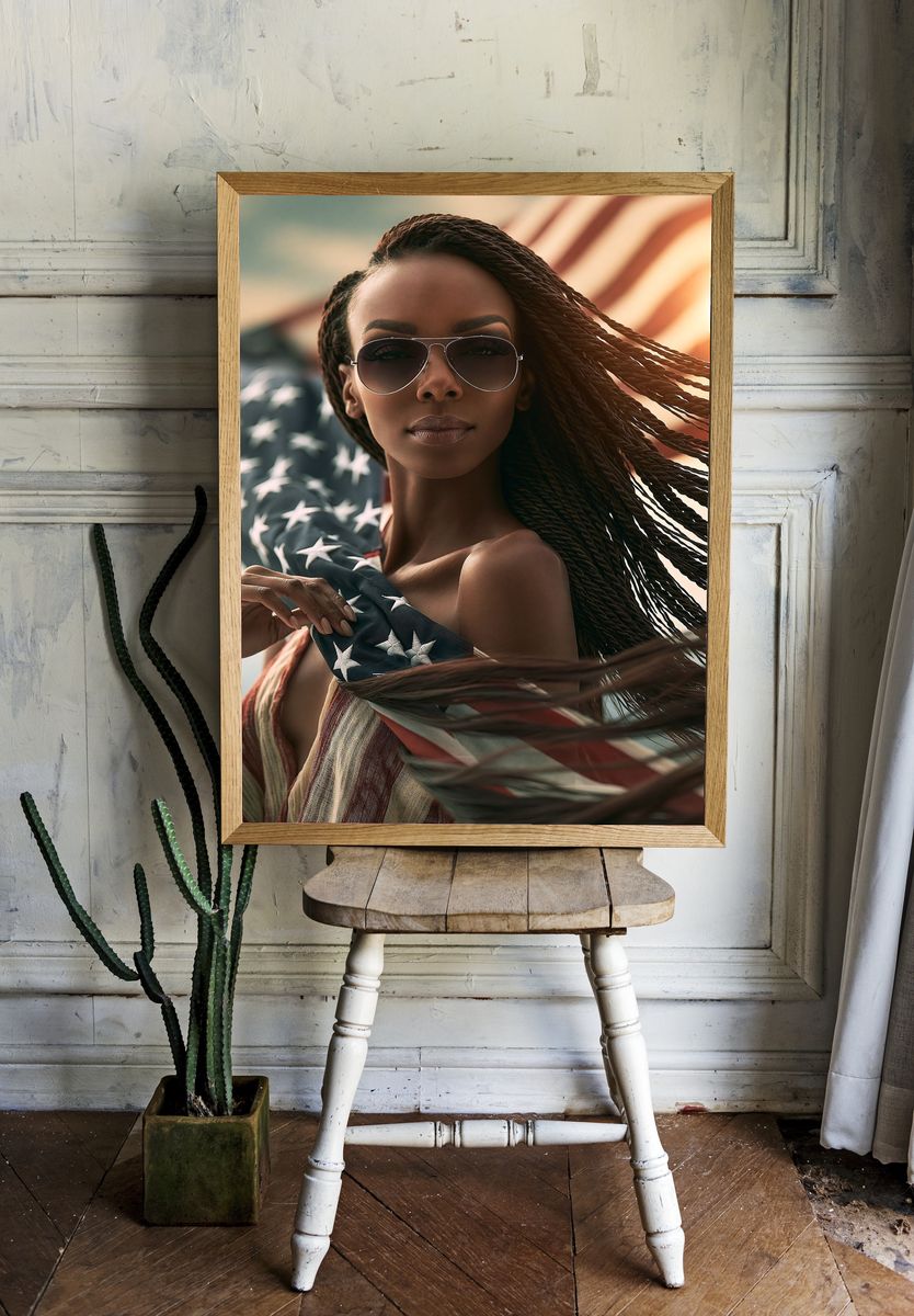 Patriotic Portrait Photography Poster. room preview