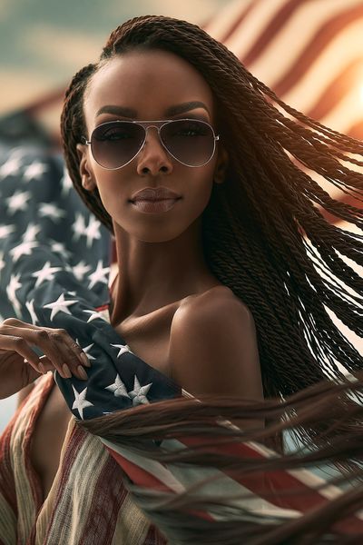 Patriotic Portrait Photography Poster. poster