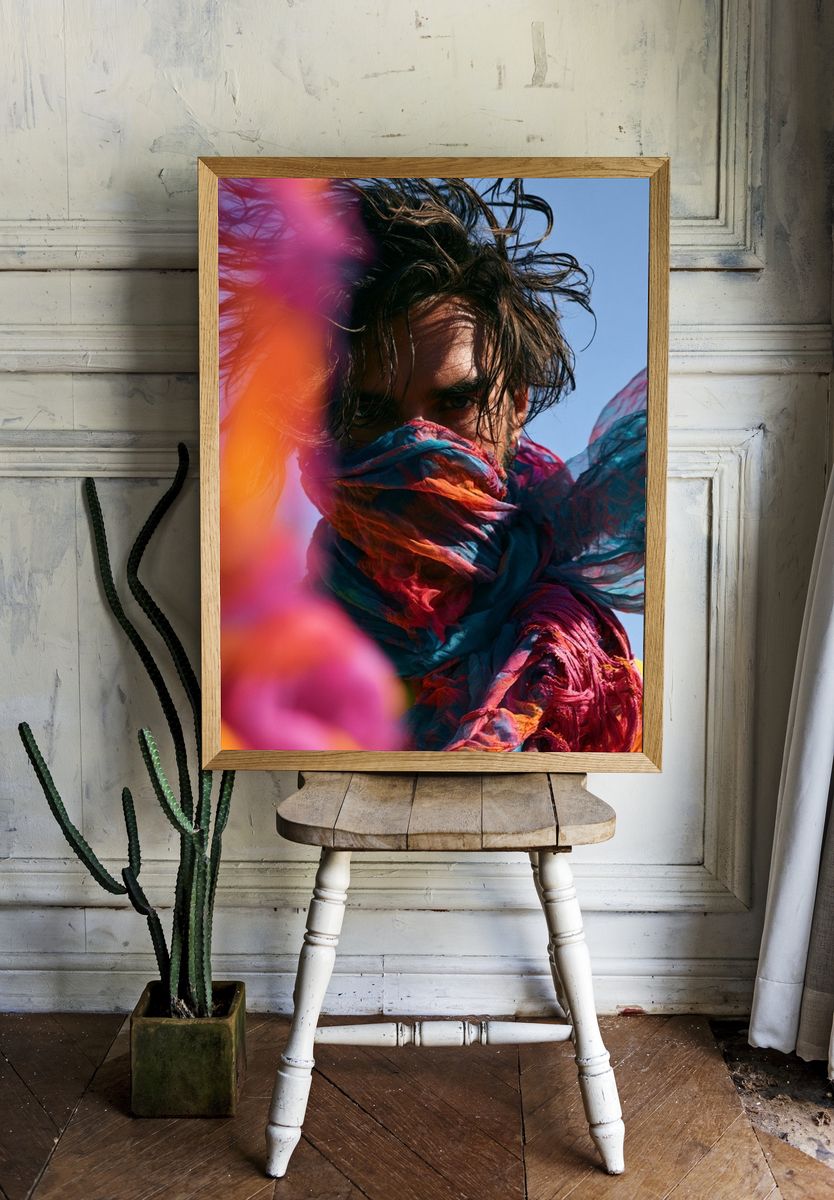 Colorful Portrait Photography Poster. — room view 1