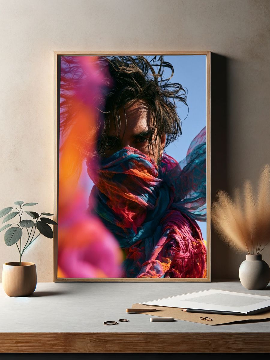Colorful Portrait Photography Poster. — room view 2