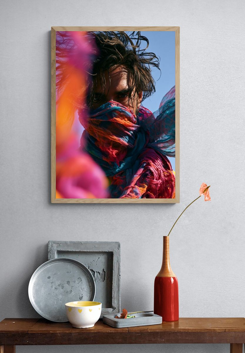 Colorful Portrait Photography Poster. — room view 3