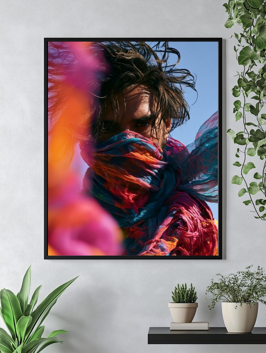Colorful Portrait Photography Poster. — room view 4