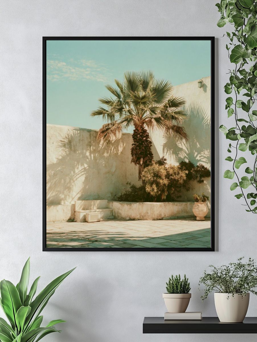 Palm Courtyard Photography Poster. — room view 4