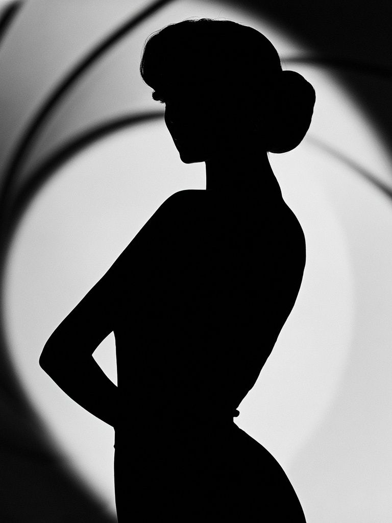 Elegant Woman Silhouette Photography Poster. poster detail