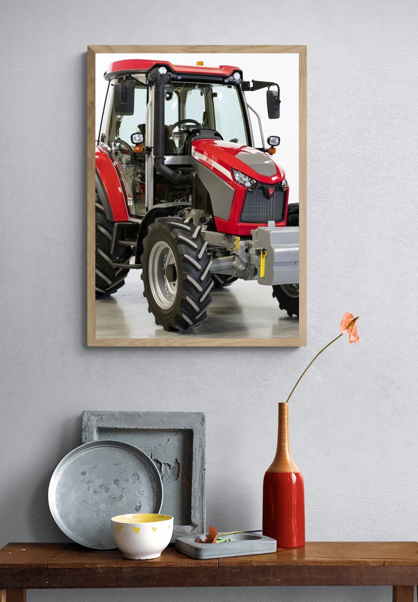 Red Tractor Photography Poster. — room view 3