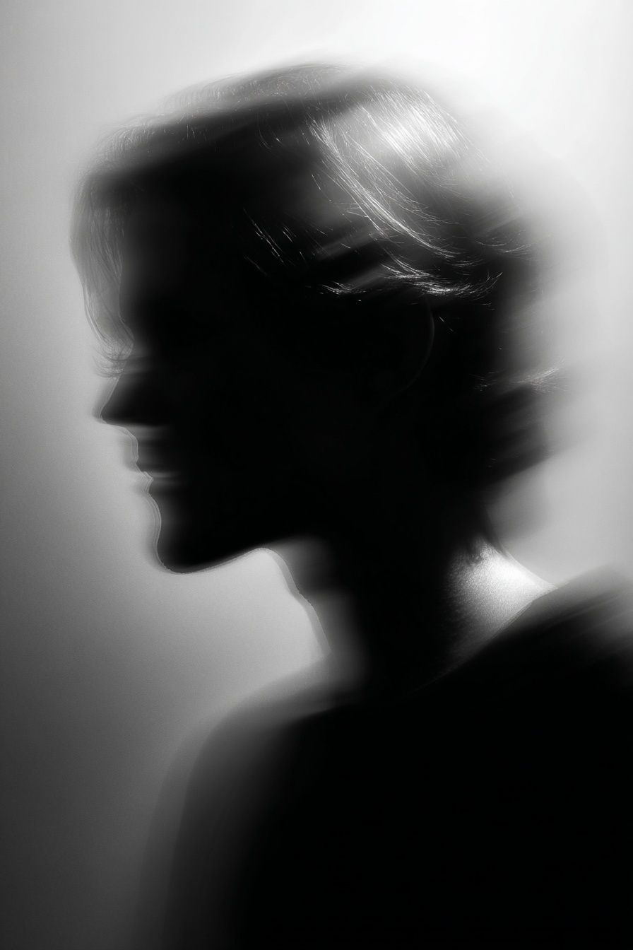 Blurred Profile Portrait Print. poster detail