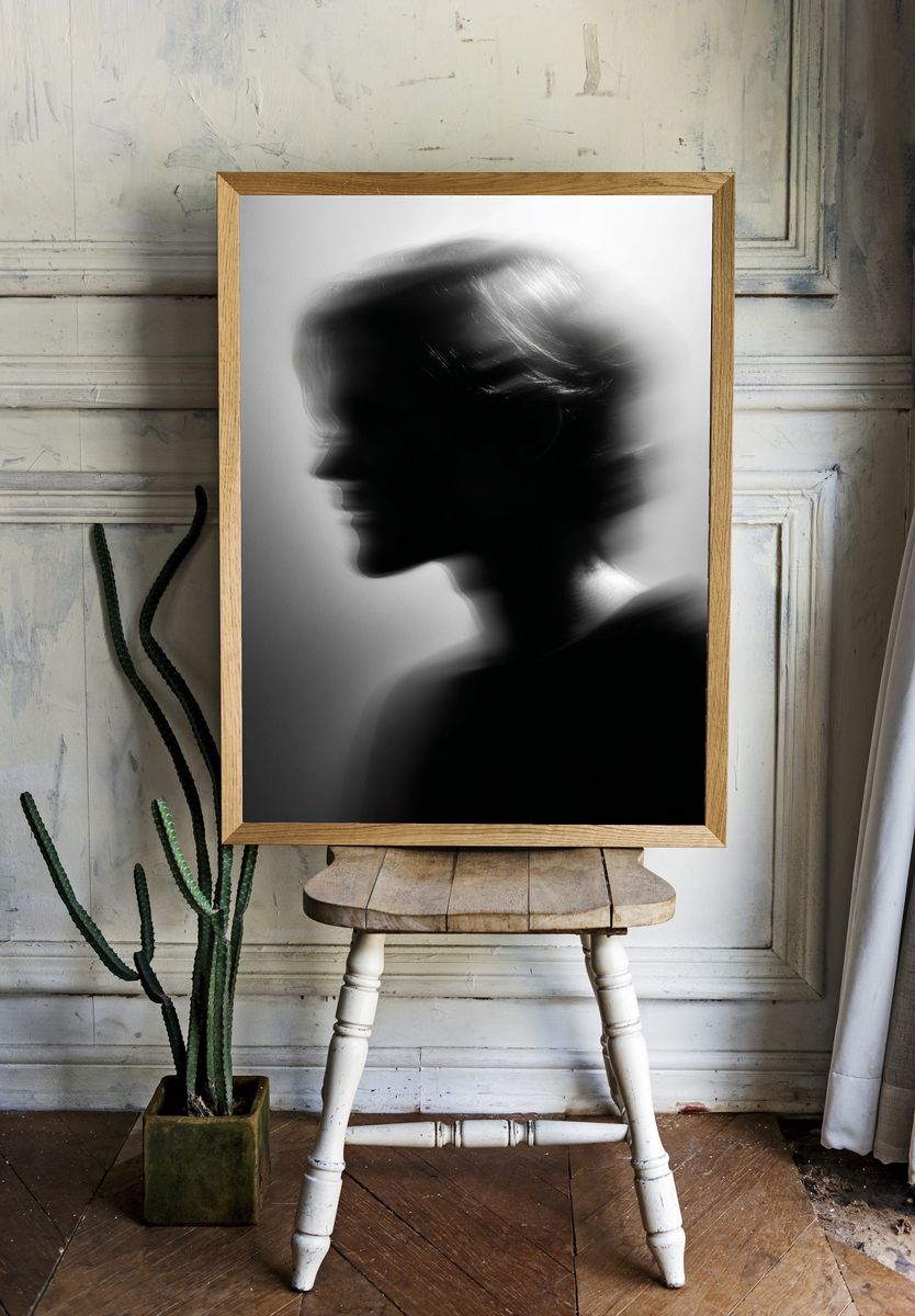 Blurred Profile Portrait Print. — room view 1