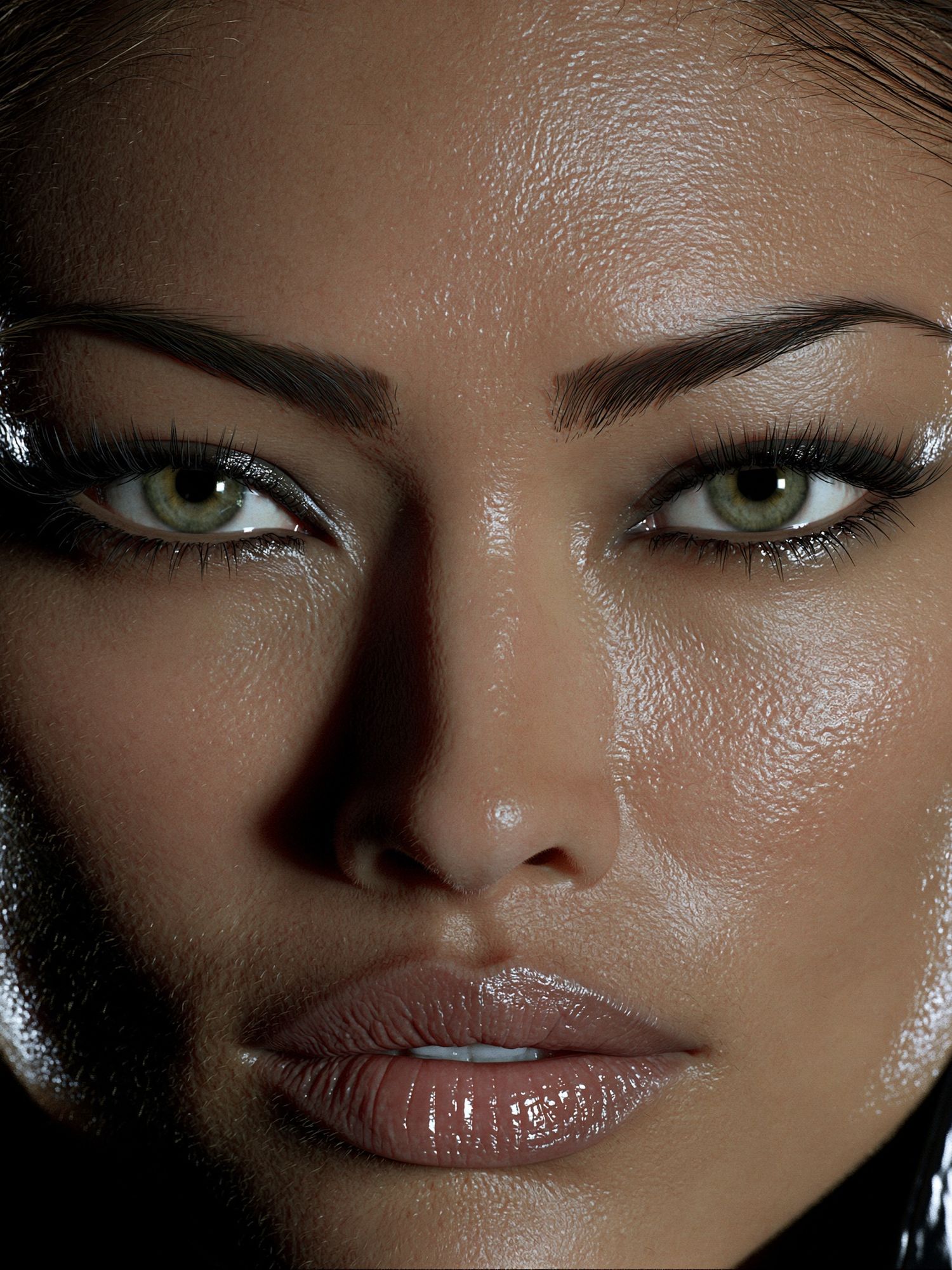 Glossy Female Portrait Print. poster — photography art
