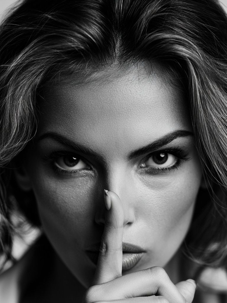 Shh Portrait Photography Poster. poster detail