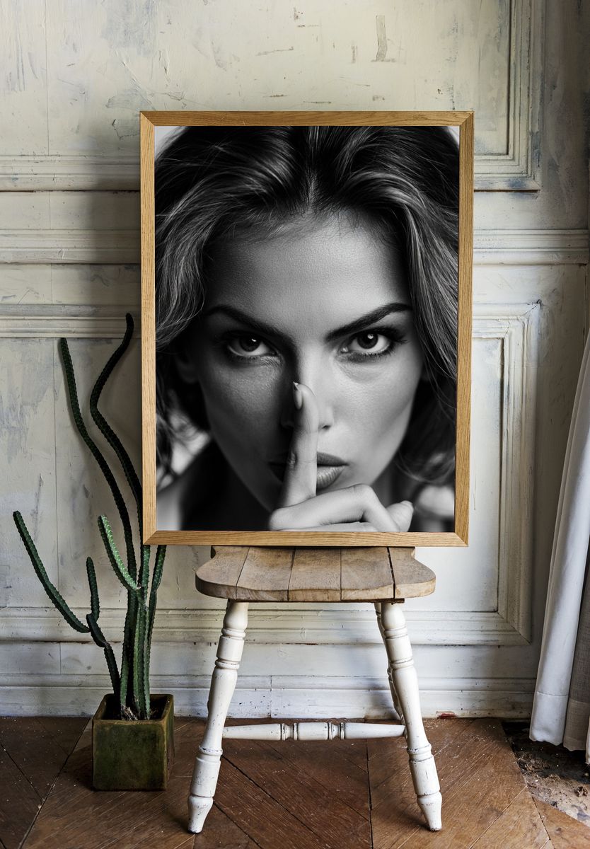 Shh Portrait Photography Poster. — room view 1