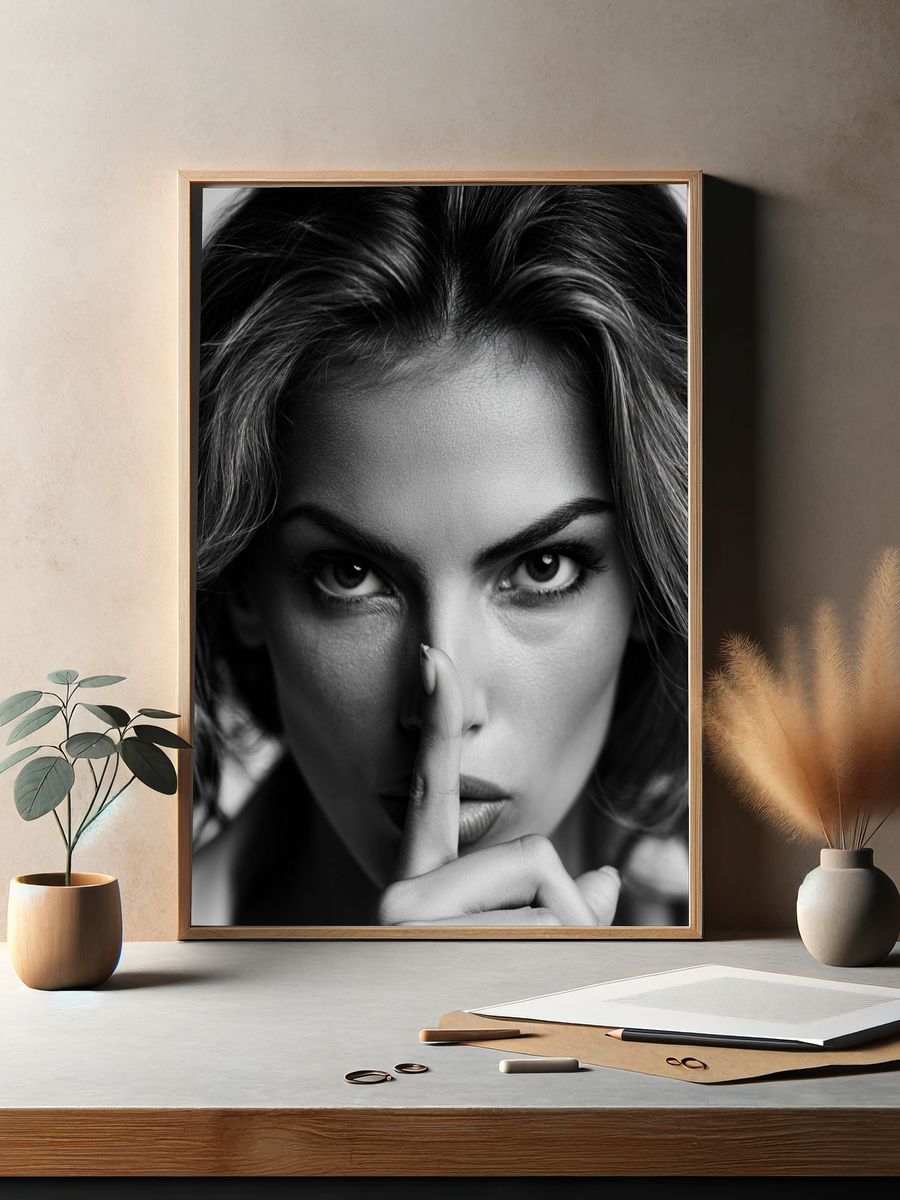 Shh Portrait Photography Poster. — room view 2
