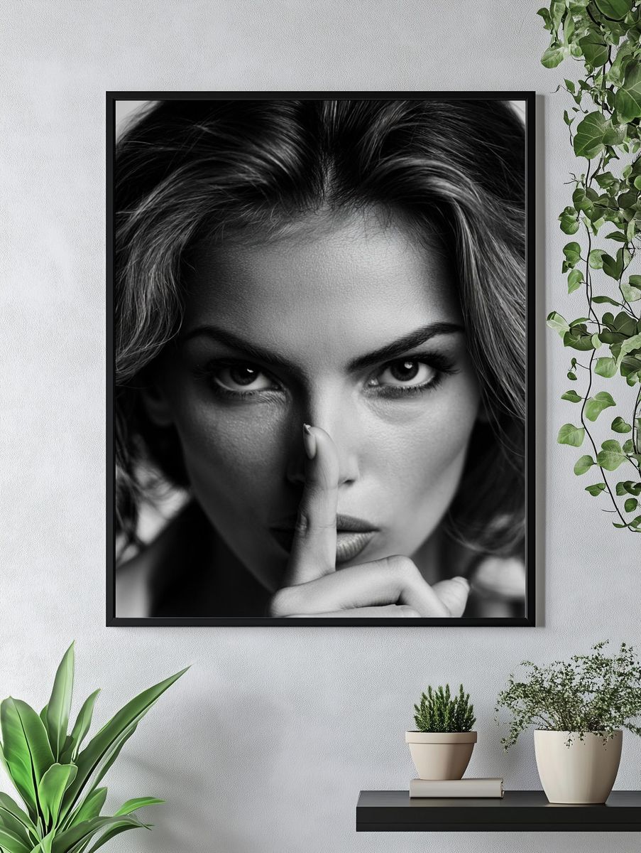 Shh Portrait Photography Poster. — room view 4