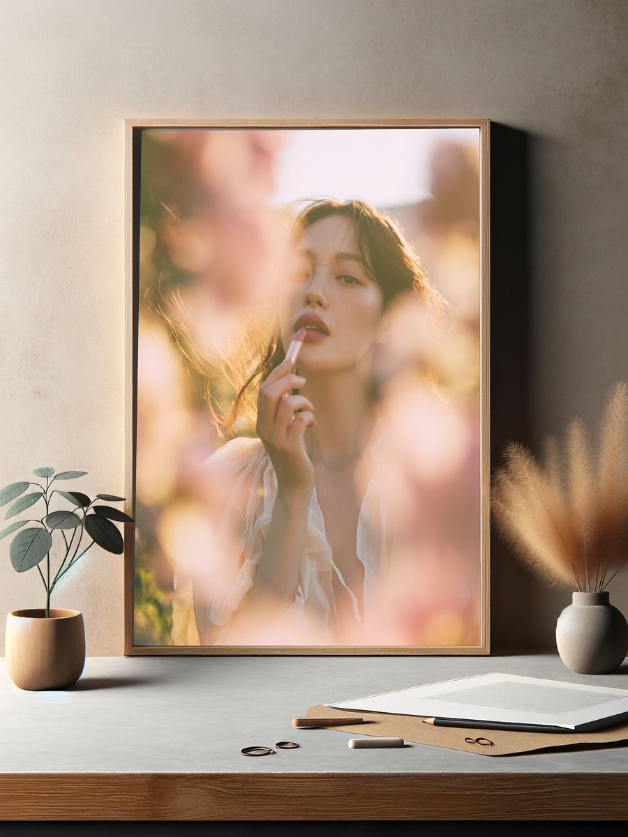Soft Bloom Portrait Photography Poster. — room view 2