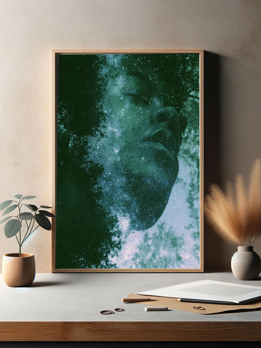 Dreamy Starfield Photography Poster. — room view 2