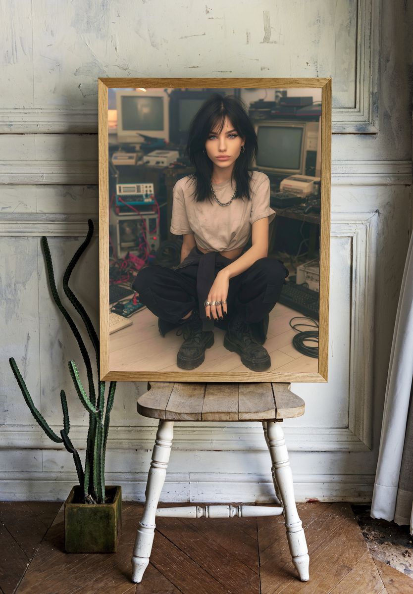 Gothic Portrait Photography Poster. — room view 1
