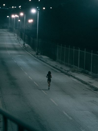 Night Runner Street Photography Poster.