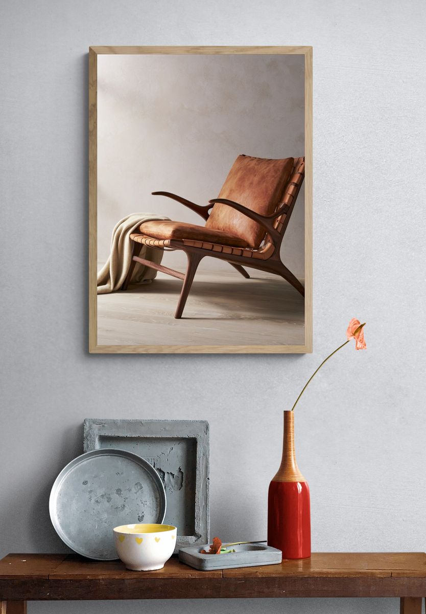 Modern Lounge Chair Interior Photography Poster. — room view 3