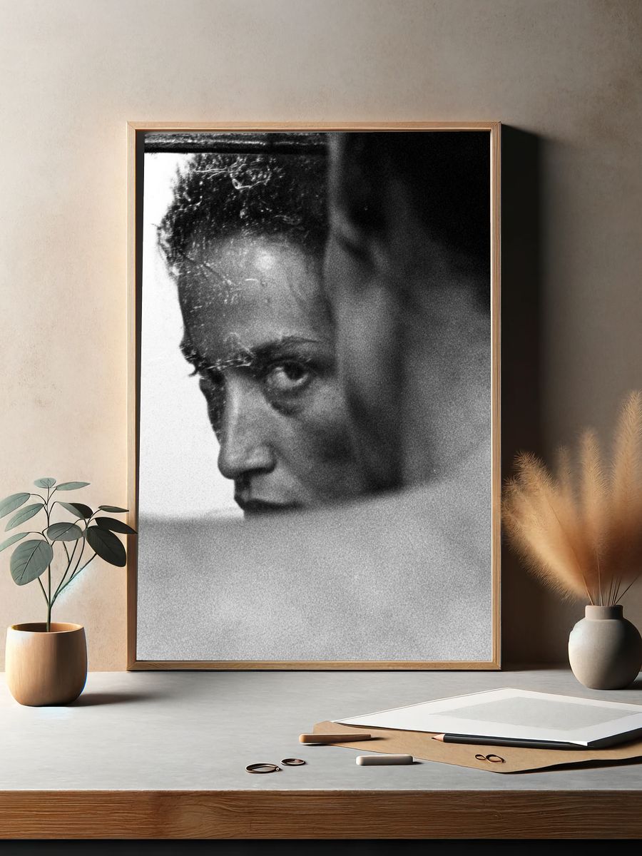 Intense Black and White Portrait Poster. — room view 2