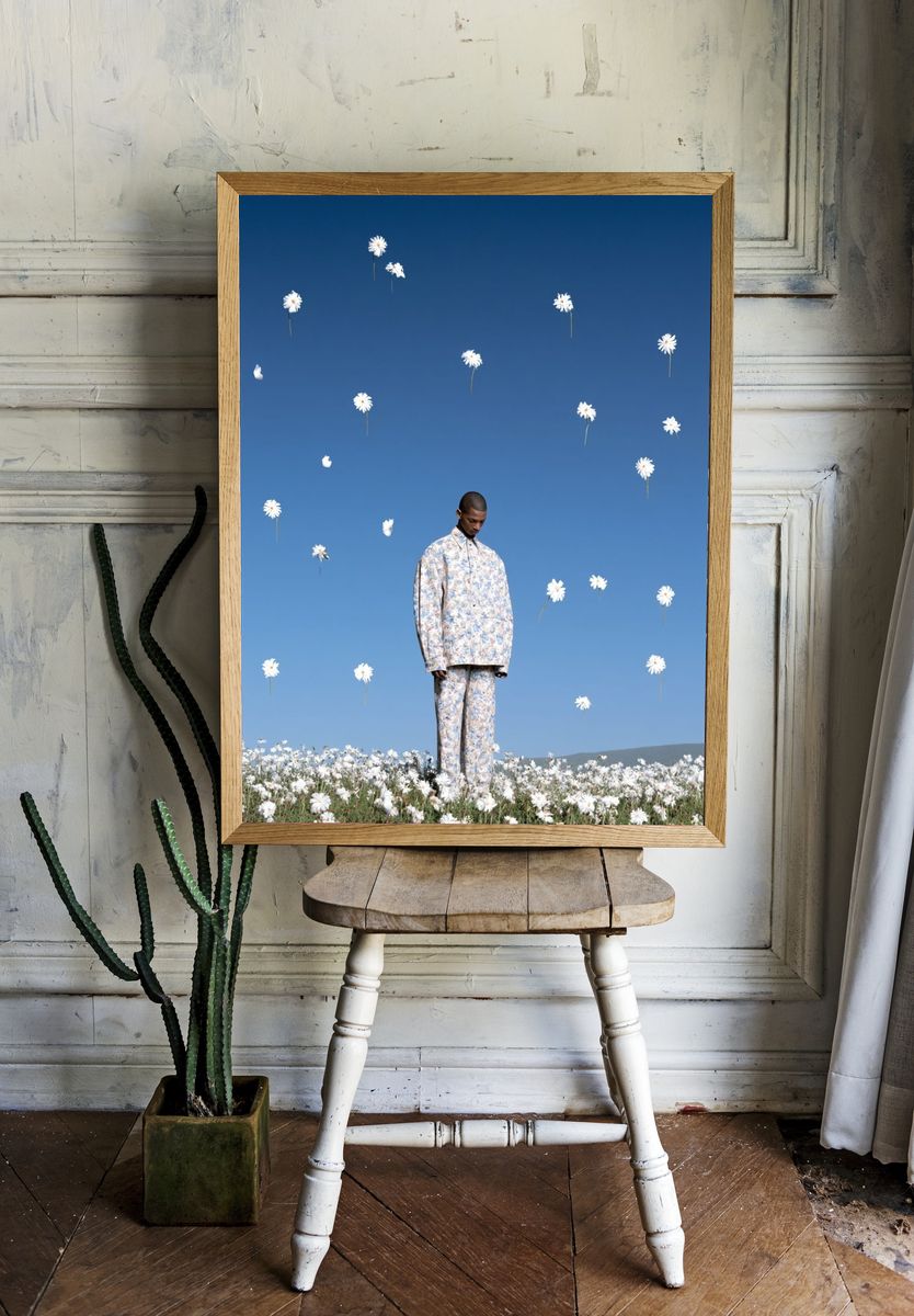 Dreamlike Floral Portrait Print. — room view 1