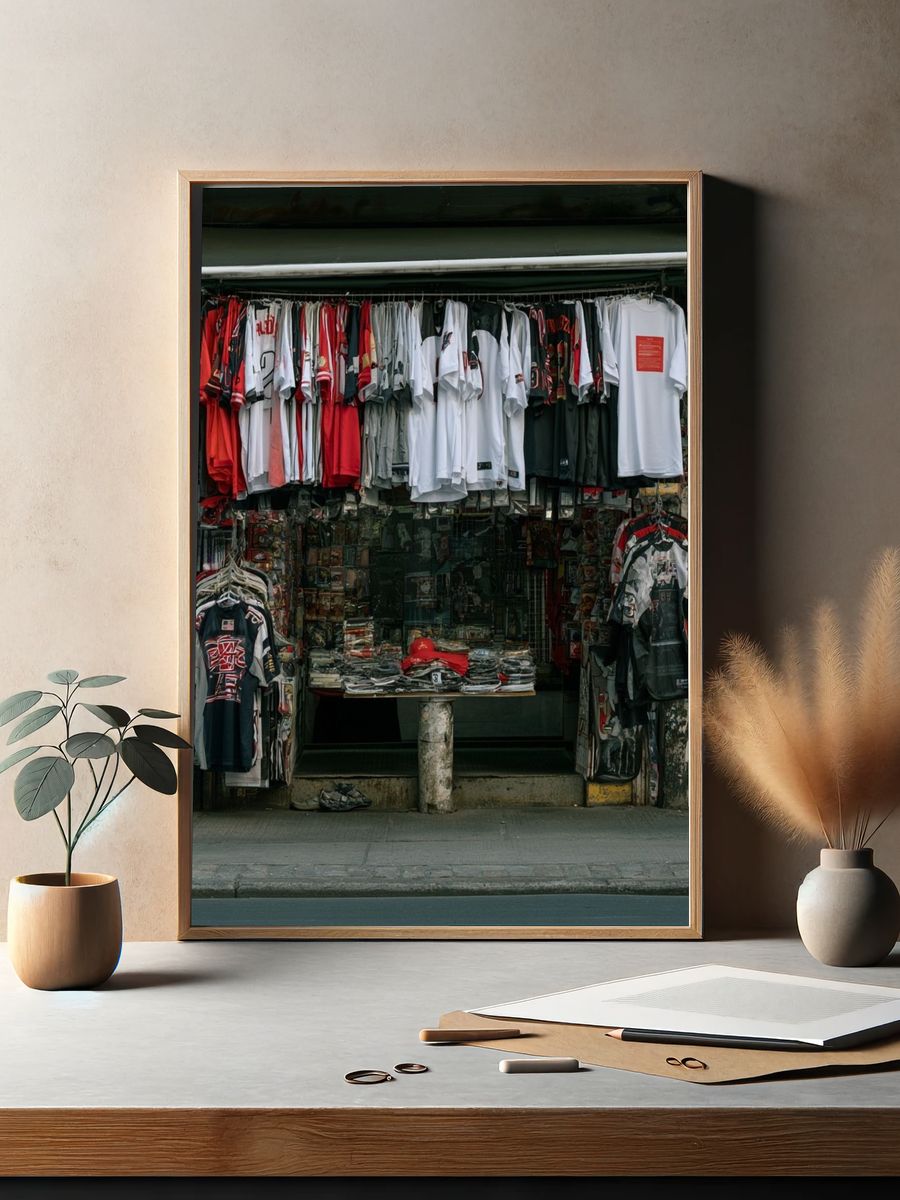 Streetwear Shopfront Photography Poster. — room view 2