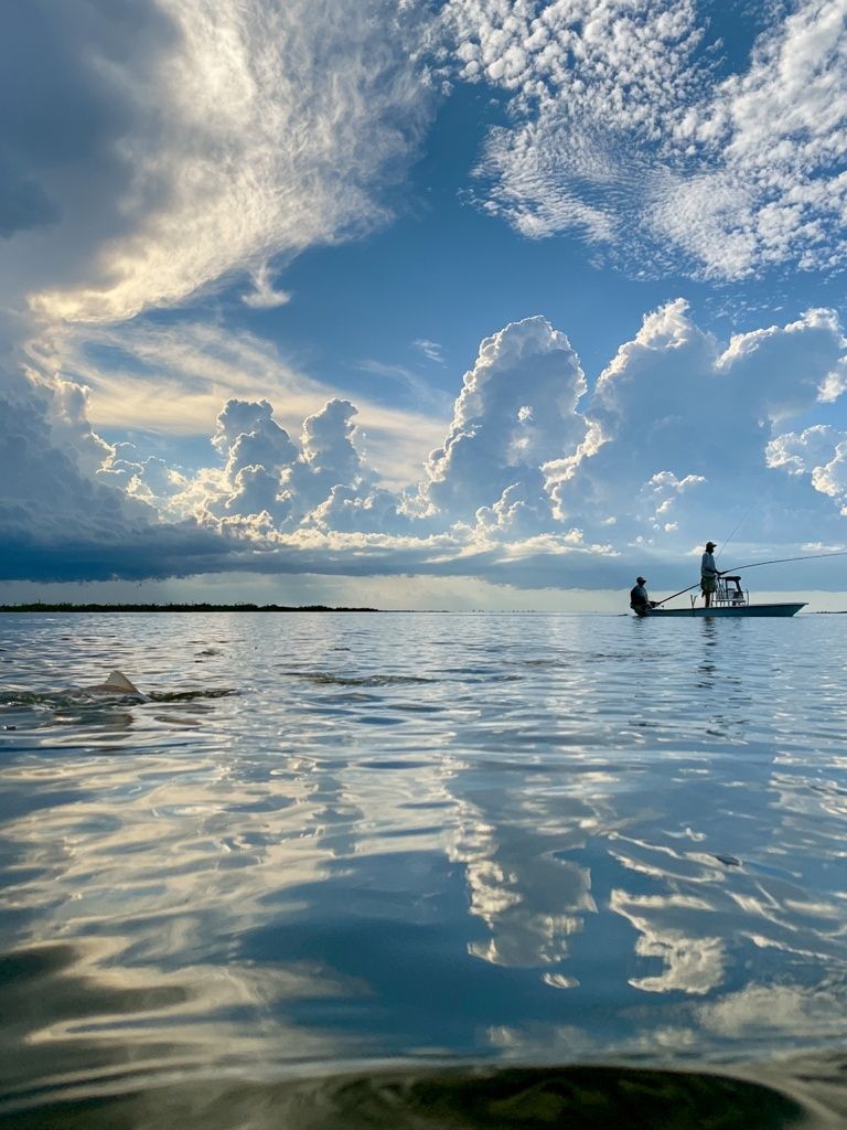 Cloudy Seascape Fishing Poster. poster — photography art
