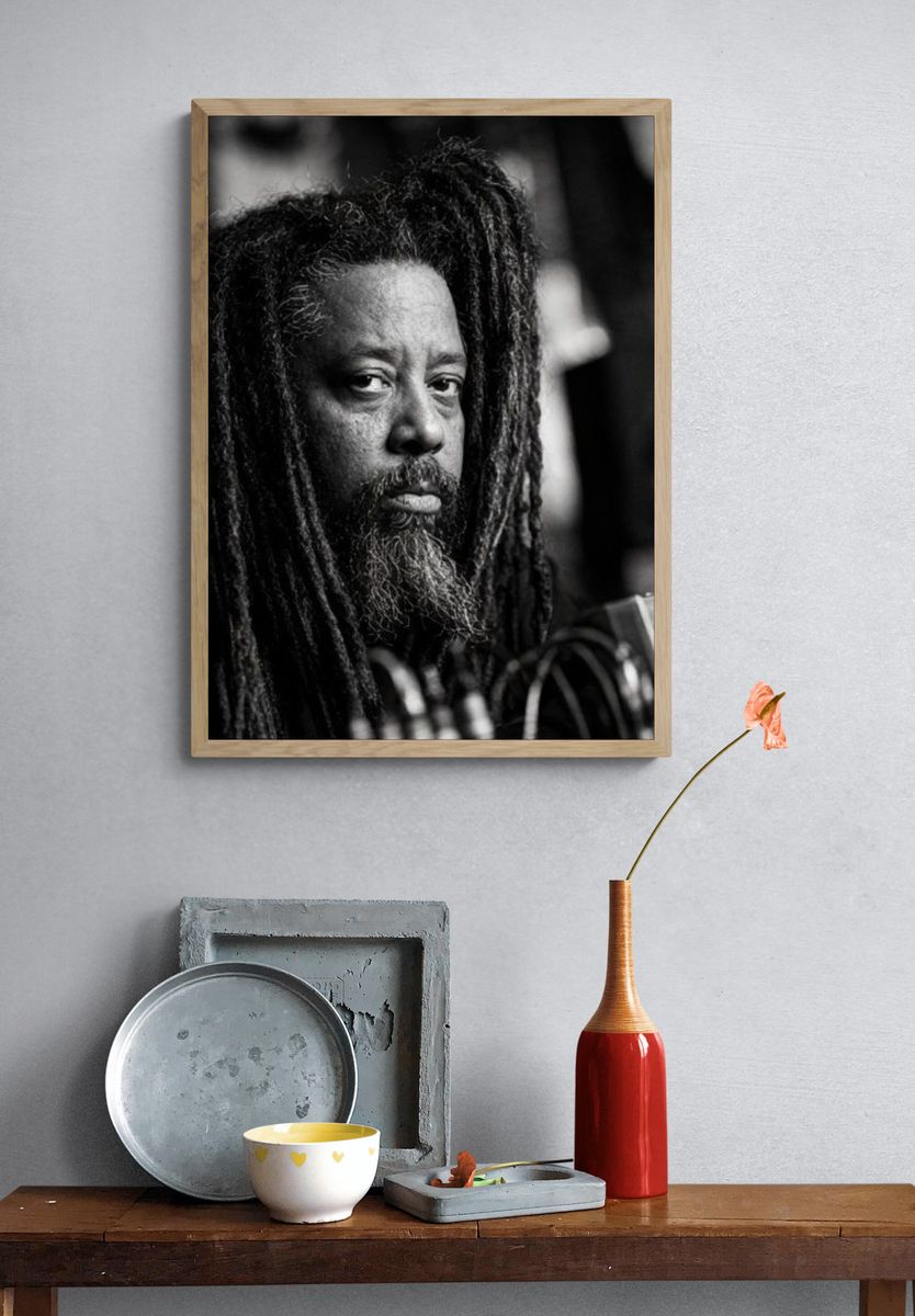Black and White Portrait Poster. — room view 3